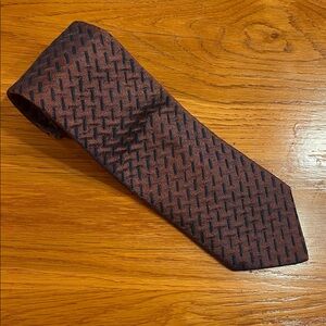 Gianni Filacci 100% Silk Tie Brown & Black Geometric – 57” x 3.5” (3/$25)